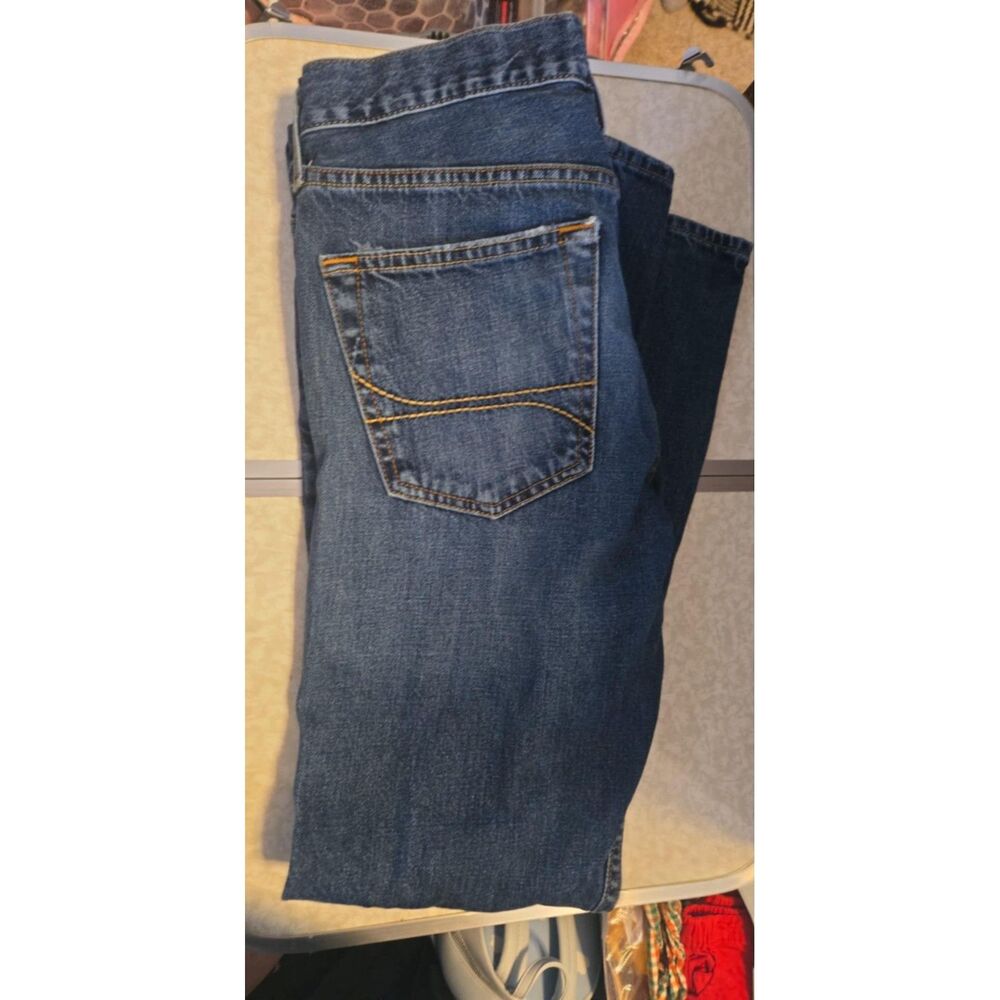 Men's Straight Blue Denim Jeans